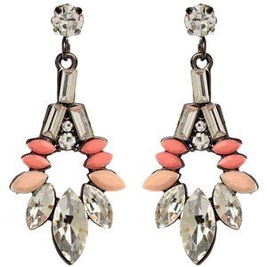 COPY - Amrita Singh Austrian Crystal,& Peach Goa Evening Drop Earrings - Pierced